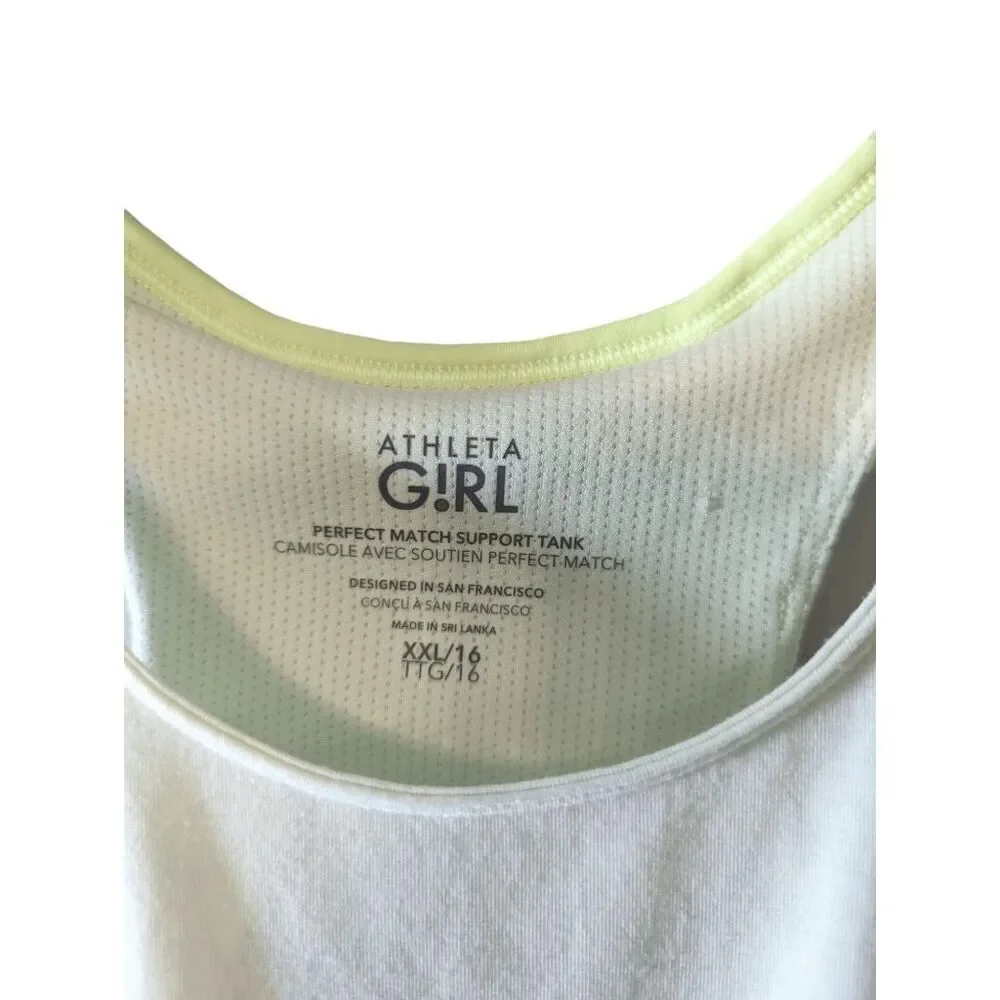 ATHLETA GIRL Perfect Match Support Tank Size XXL/16
